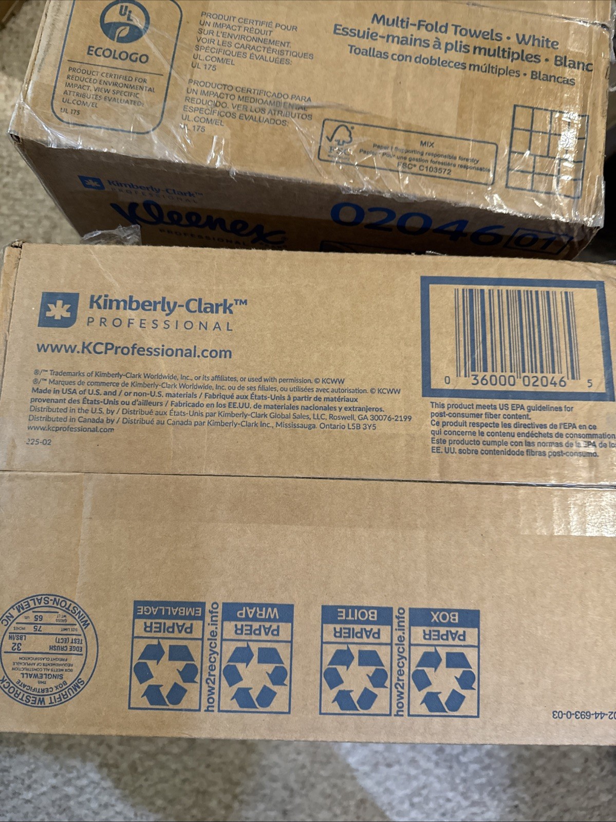 Kleenex Multifold Paper Towels 150 Count 8 Packs Soft Absorbent 1 Ply 9.2×9.4”
