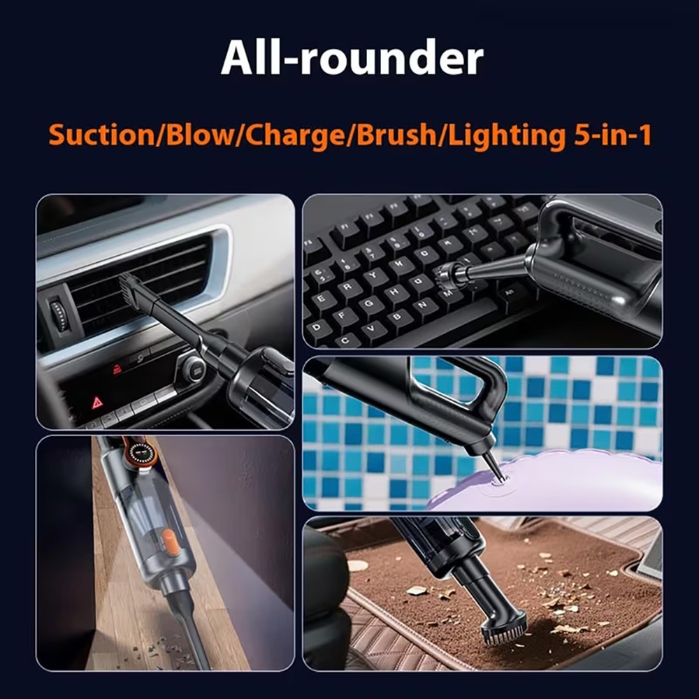 Cordless Vacuum Cleaner 5 in 1 Rechargeable Lightweight Stick Vacuum Cleaner LED