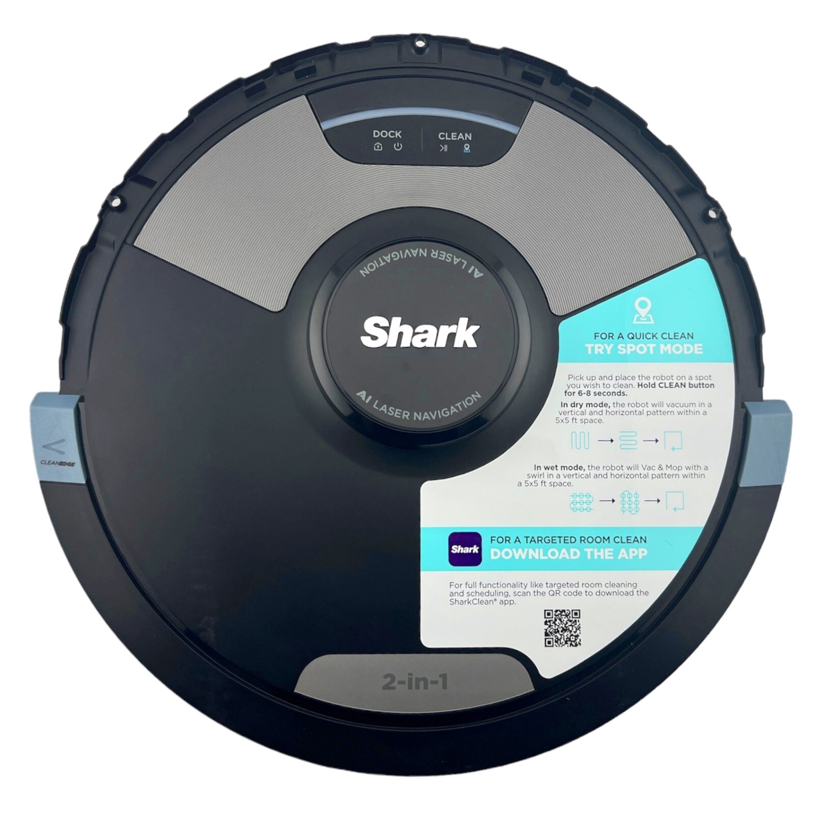Original Shark AI Robot AV2610WA, AV2610WACA, RV2400WD Lidar 360 Silver
