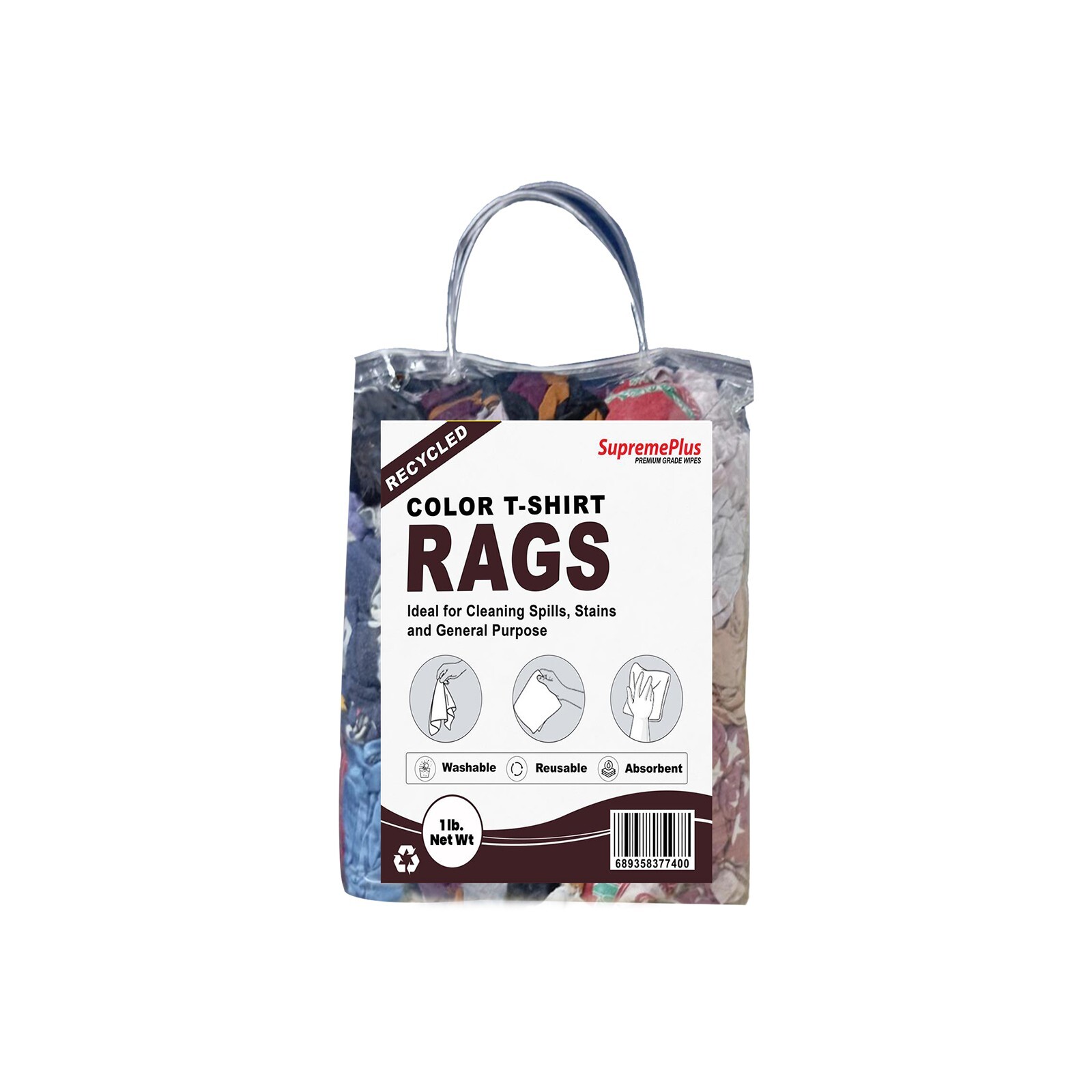 Recycled Color Knit Rags – Shop Bulk T-Shirt Cotton Cleaning Wipers – Bags