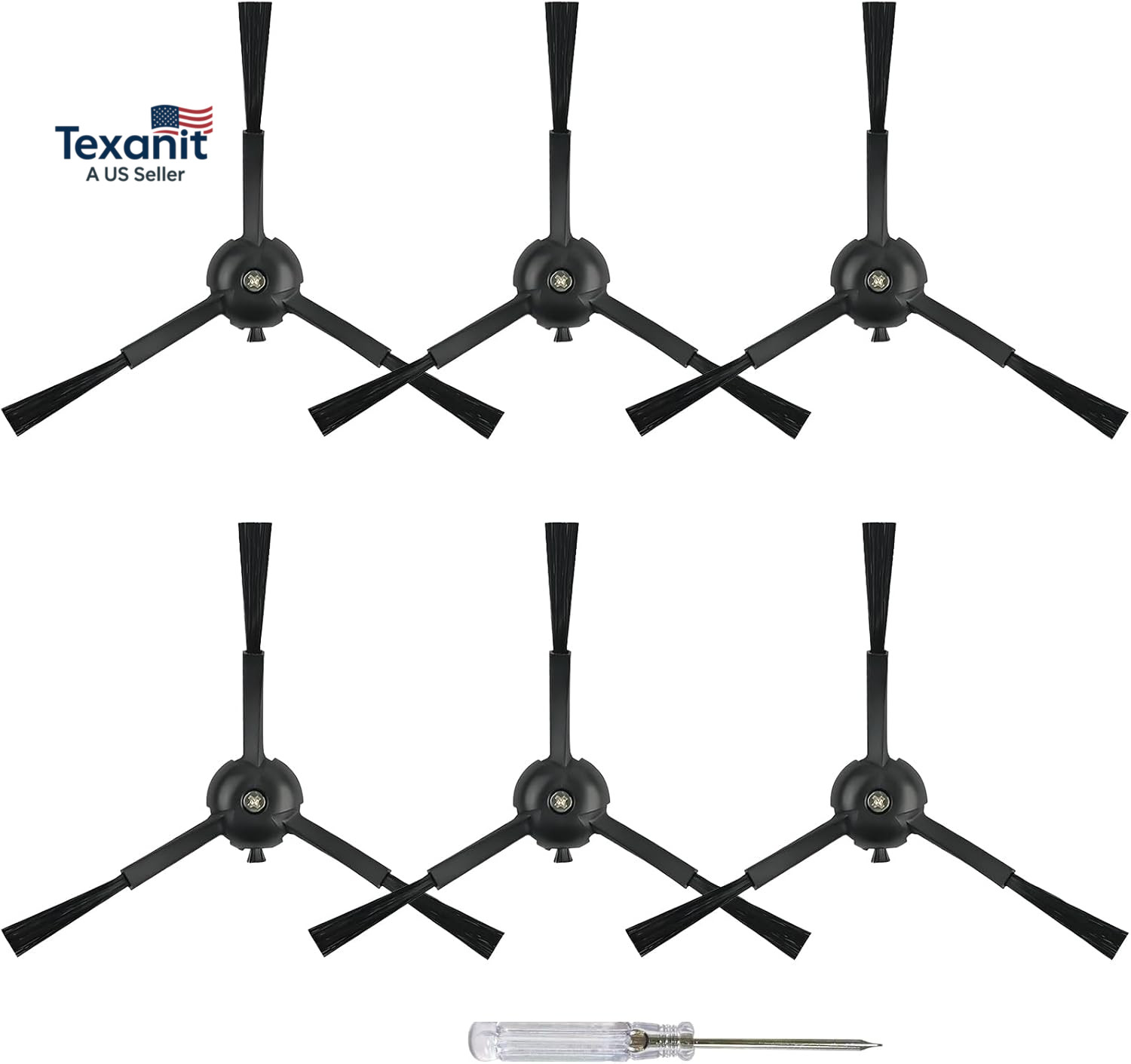 Side Brushes Replacement Compatible with Roborock Q Revo/Qrevo S/Qrevo Pro/Qrevo