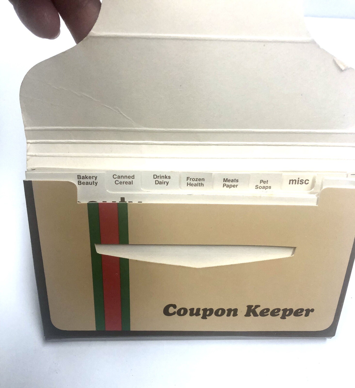 Coupon Organizer Sleeve Pocket Holder Paper Storage Wallet Nostalgia Retro 70/80