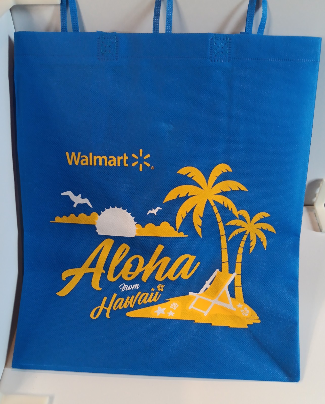 Walmart Hawaii Aloha Reusable Shopping Tote Bag Blue Maui Souvenir Collectible