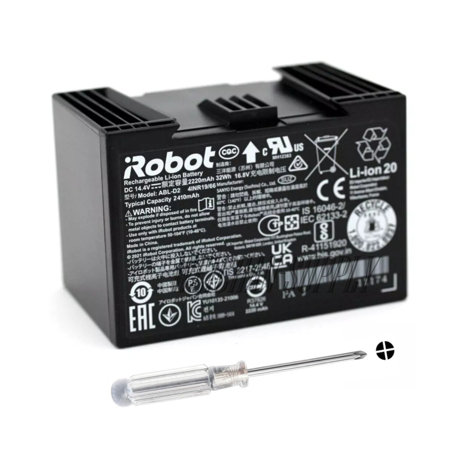 Genuine ABL-D2 Battery for iRobot Roomba j5+ j6 j7 j8 i1 i3 i4 i5 i7 i8 e5 e6
