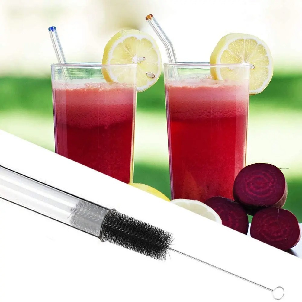 10Pcs Nylon Straw Brush Cleaner Bottle Tube Pipe Small Long Cleaning Set