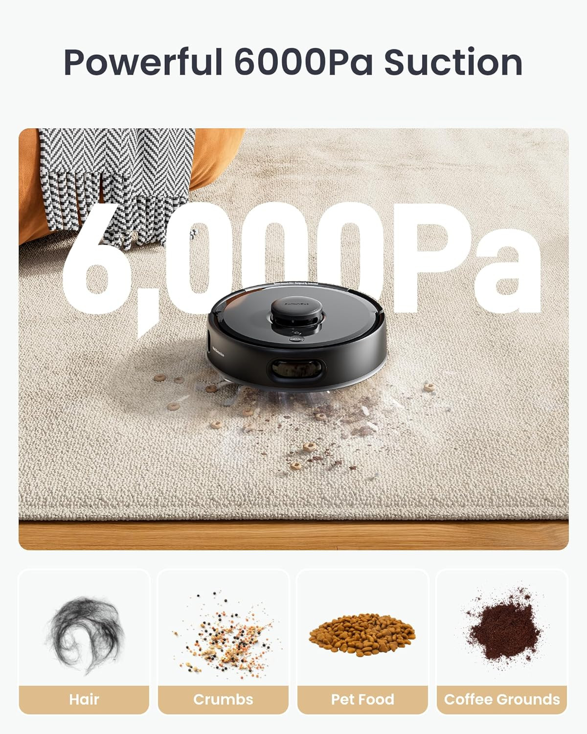 K11+ Robot Vacuum & Mop with Matter, 6000Pa Suction, 90-Day Hands-Free Self-Empt