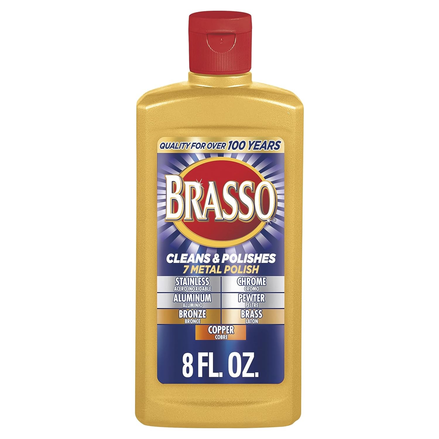 Brasso Multi-Purpose Metal Polish 8 oz Metal Cleaning Products Metal Polish