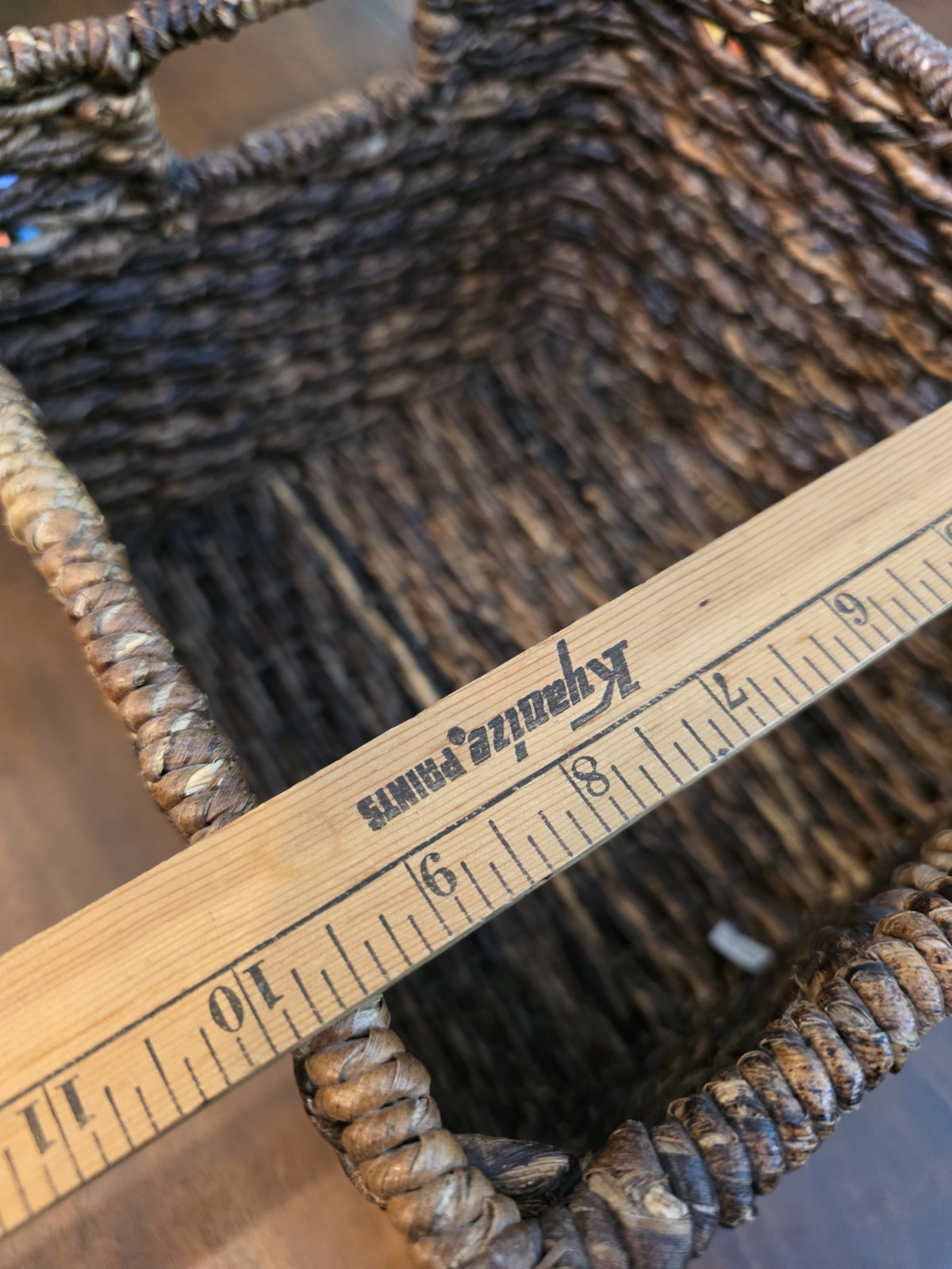 Pier 1 Set Of 3 Woven Abaca Crates 11x10x8″ Storage Baskets Cube Organizer Brown