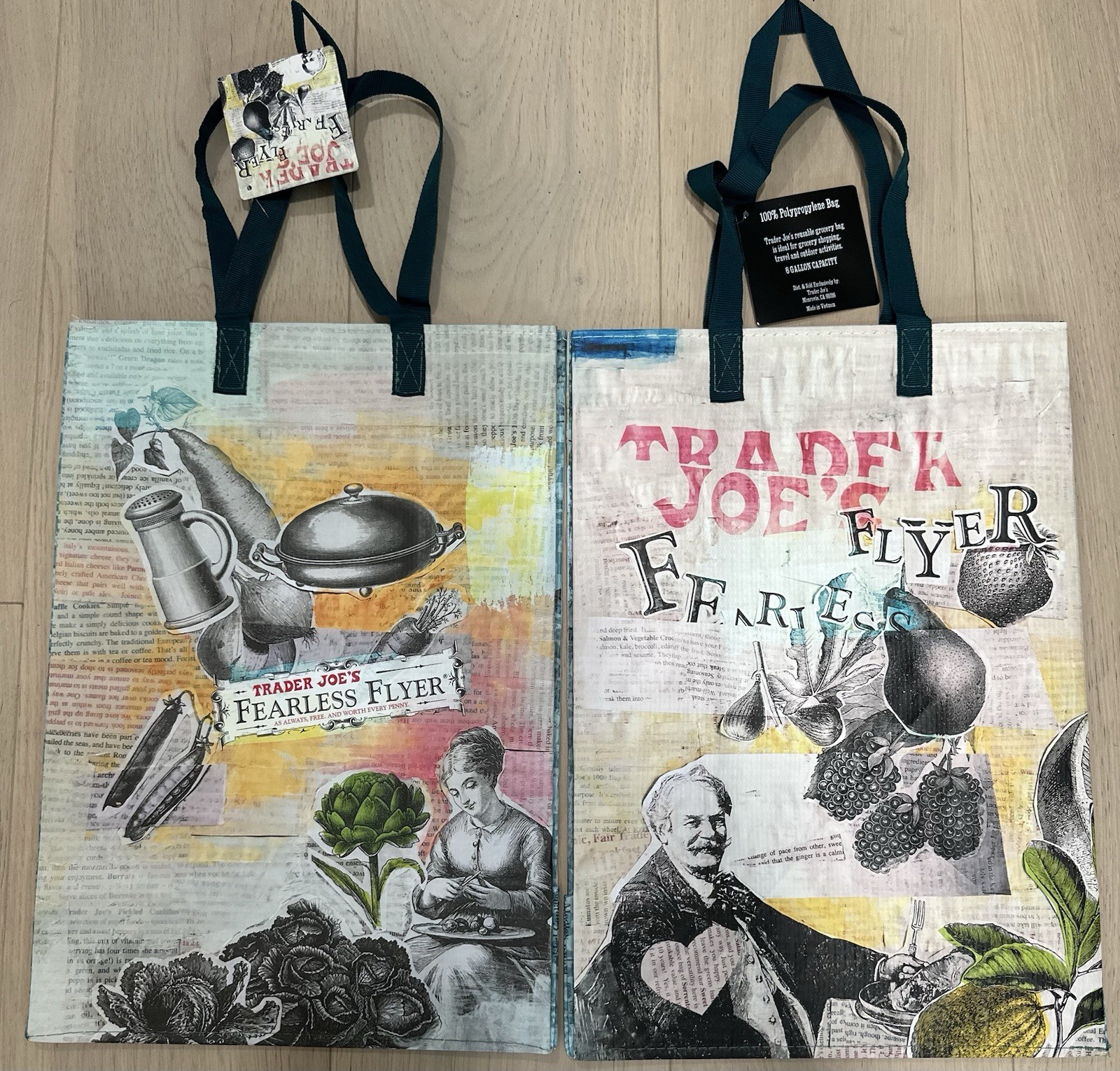 UPICK 1 💚 (52 Choices) Trader Joe’s NEW ECO REUSABLE GROCERY SHOPPING TOTE BAG