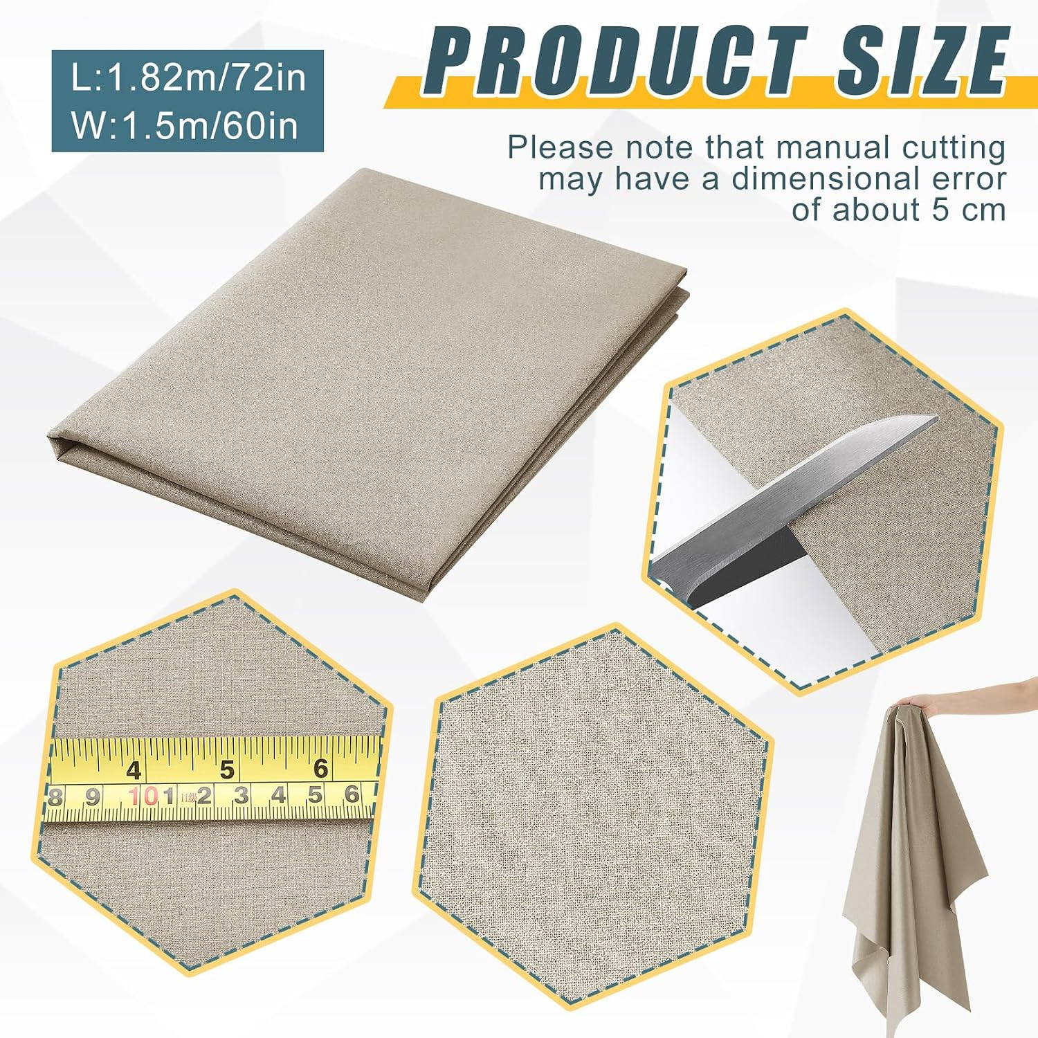 60 in x 2 Yard Scorch Resistant Fabric Insulated Blend Ironing Scorch Cloth P…