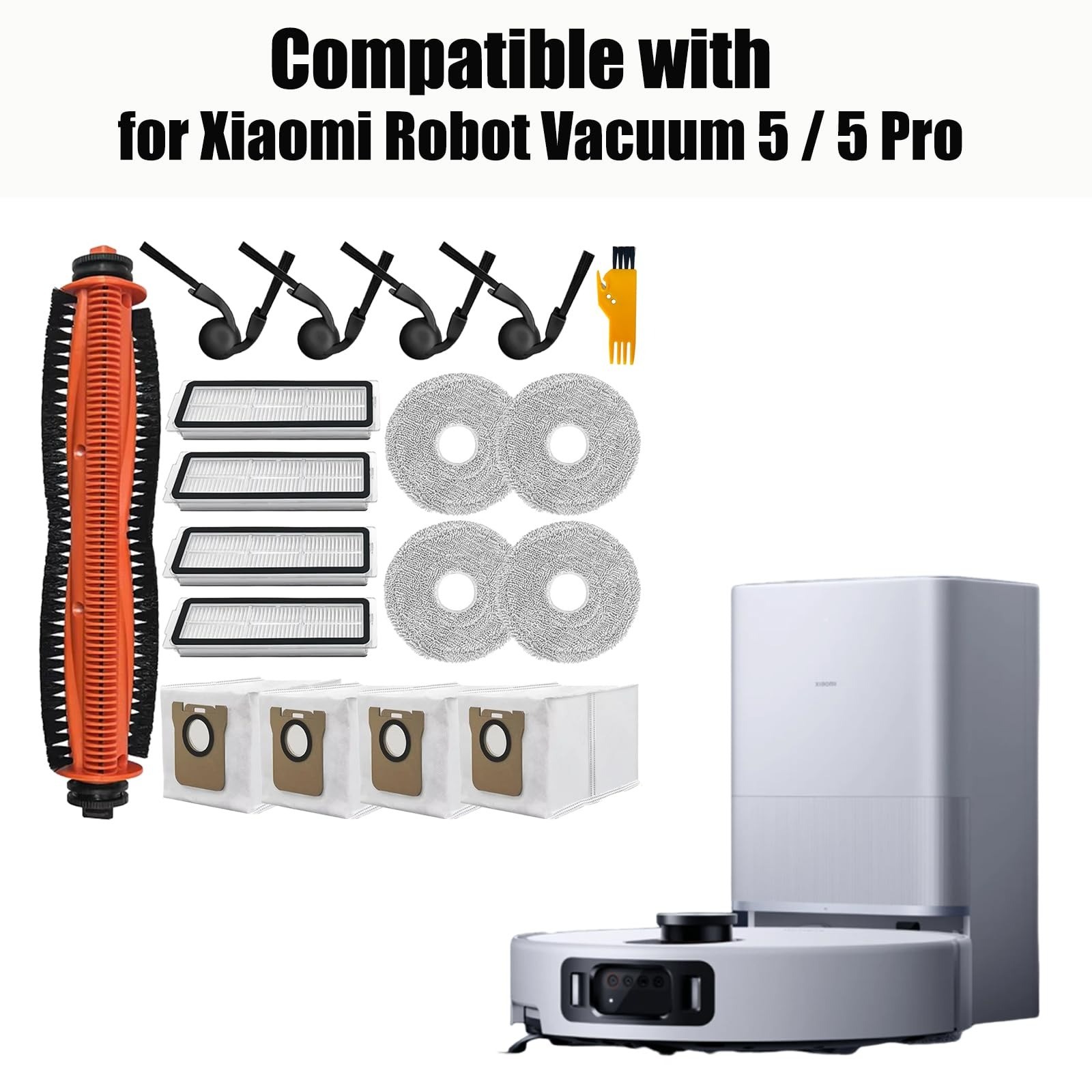 18Pcs Vacuum Replacement Parts for Xiaomi Robot Vacuum 5 / 5 Pro