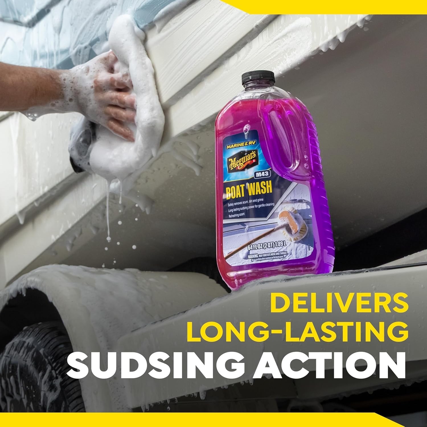 Meguiar’s M43 Marine/RV Boat Wash, pH-Balanced Boat/RV Wash for Protecting Fi…