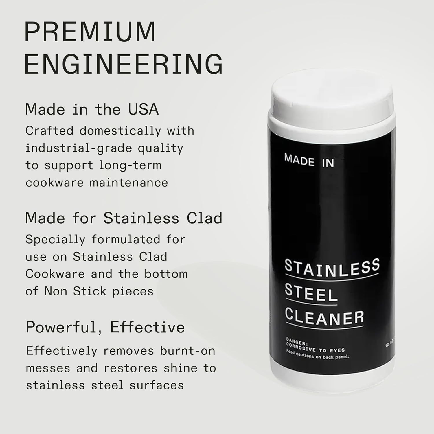 Cookware – Stainless Steel Cleaner – Environmentally Safe Stainless Steel Cleane