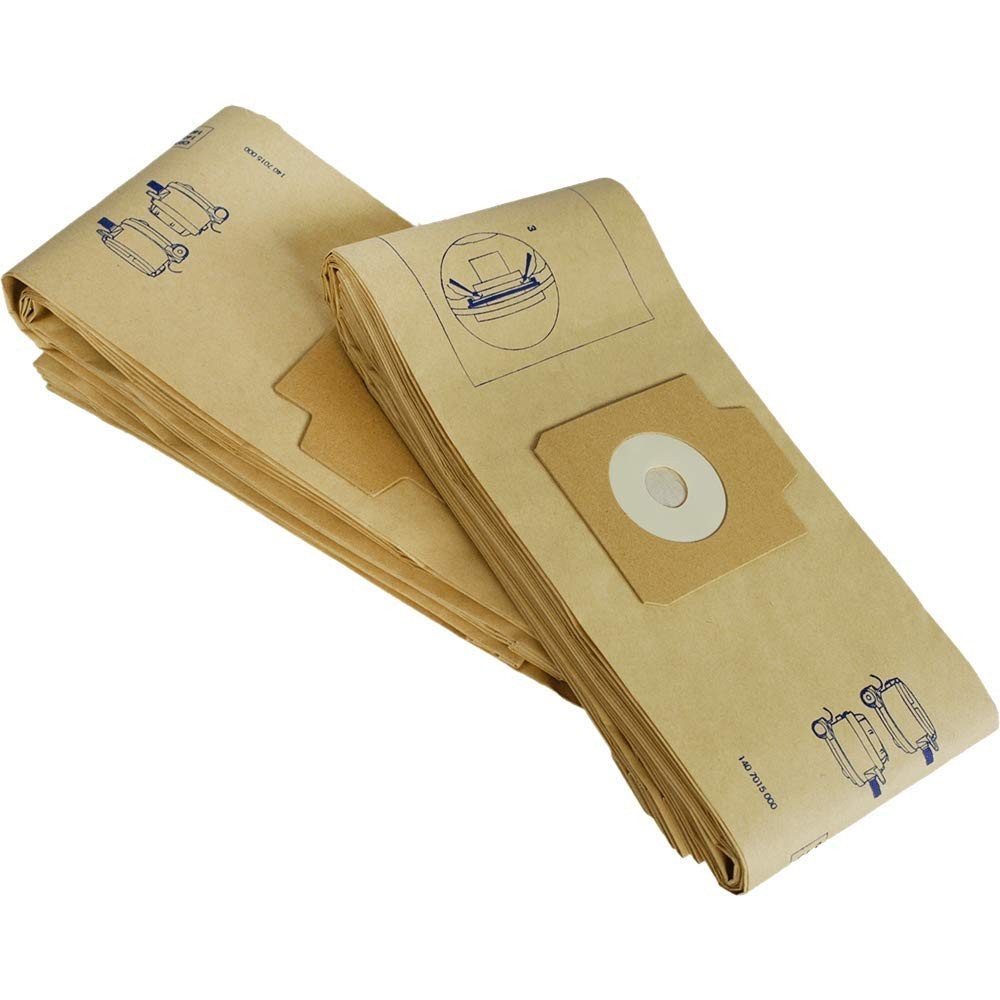 Disposable Dust Bag Kit – Set of 10 White Paper Vacuum Bags for Commercial Vacuu