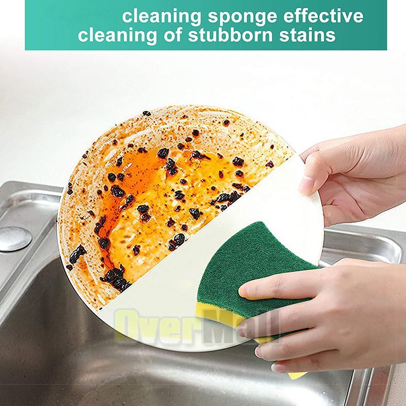 6-72 pcs Scrub Scrubbing Sponges Kitchen Cleaning Non-Scratch Stove Dish Sponge