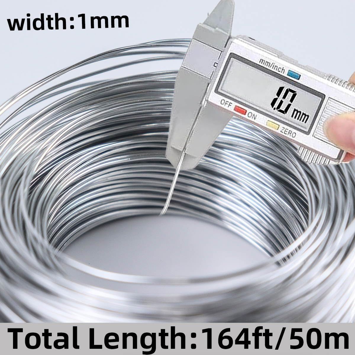 18 Gauge Aluminum Wire 1Mm, 164 Feet Craft Wire for DIY Projects and Jewelry Mak