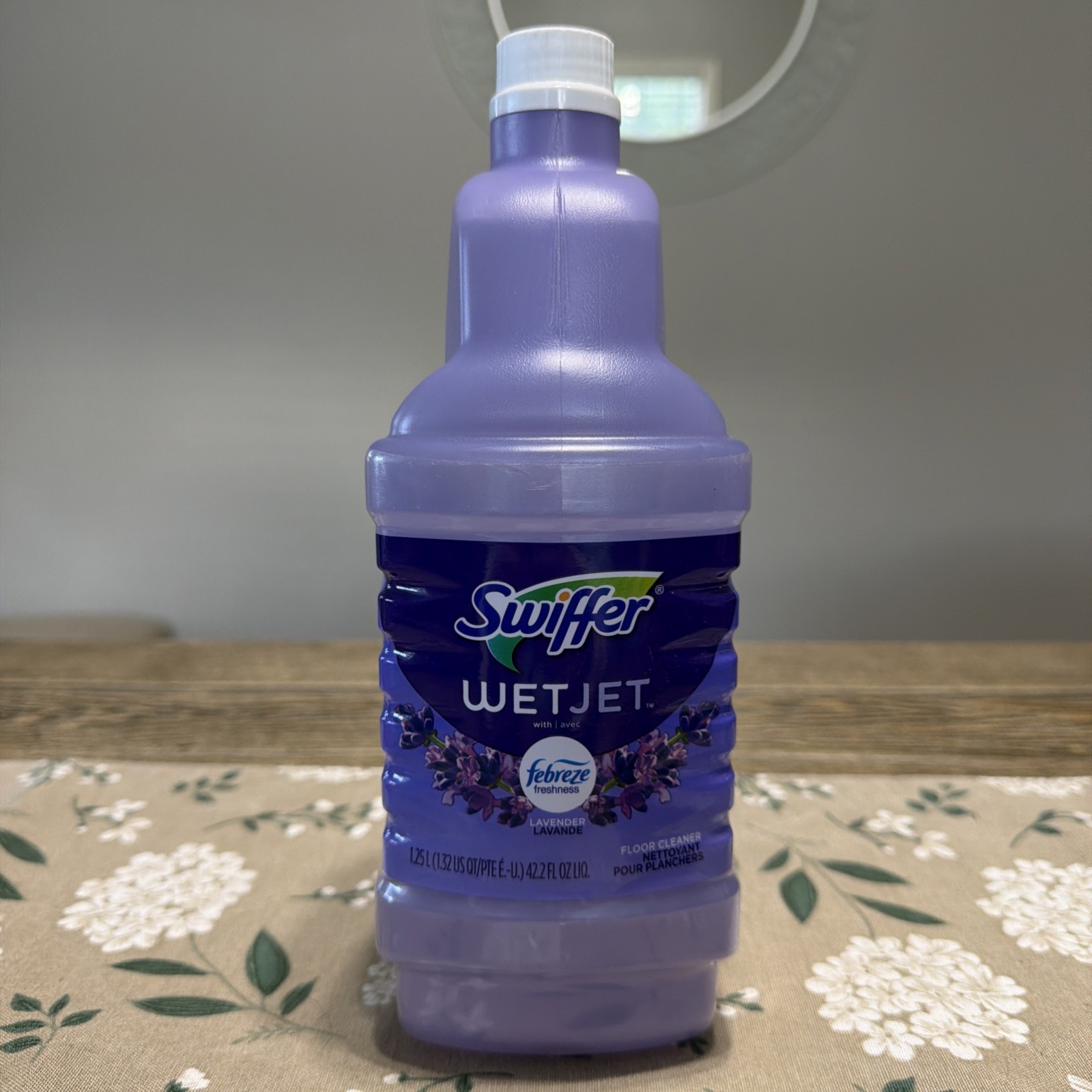 Wet Jet Mop Refill Solution Wood Laminate Tile Floor Cleaner Lavender 42.2 fl oz