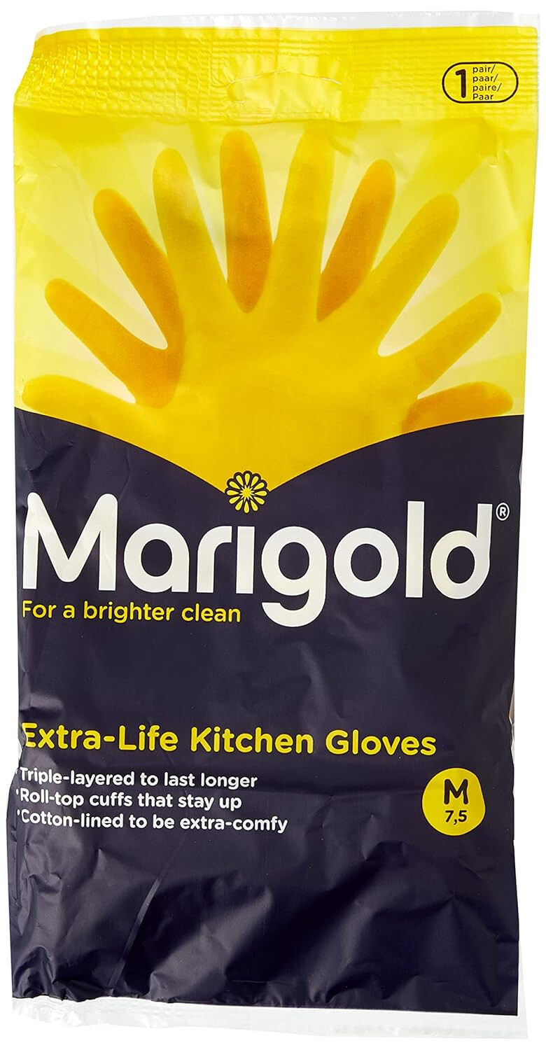 Marigold Extra Life Kitchen Rubber Gloves – Medium – Pack of 6 Pairs