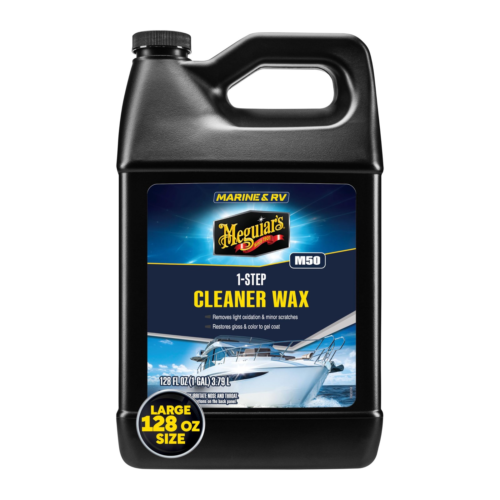 Meguiar’s Marine Rv Cleaner Wax 128 Fl Oz One Step For Fiberglass Gel Coat