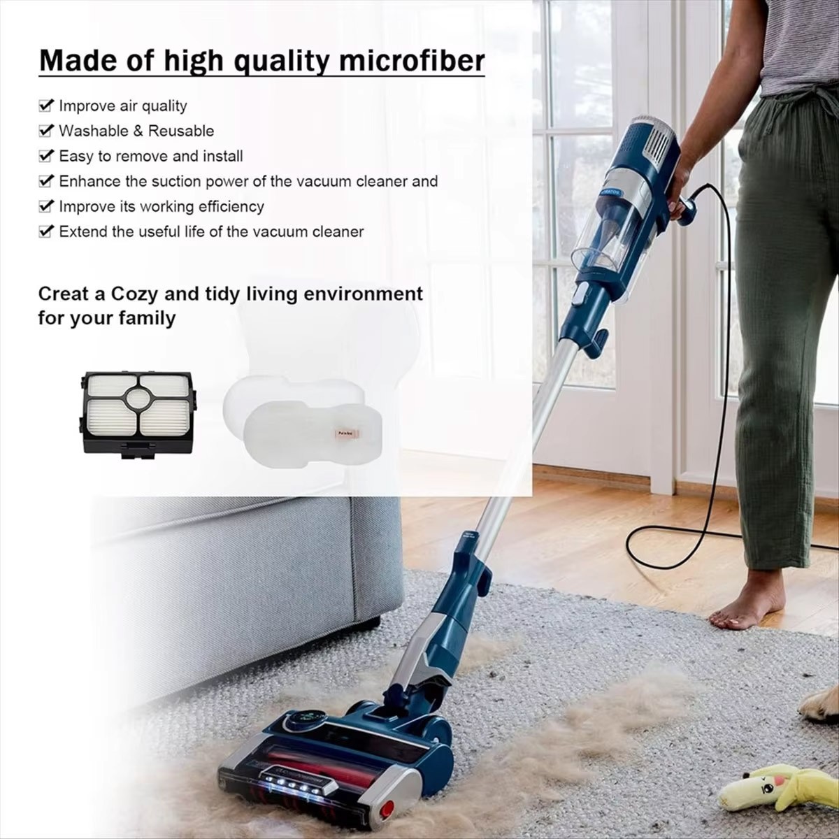NEW Filter for Shark HZ3002 HZ3000 HZ4002 Stratos Ultralight Corded Stick Vacuum