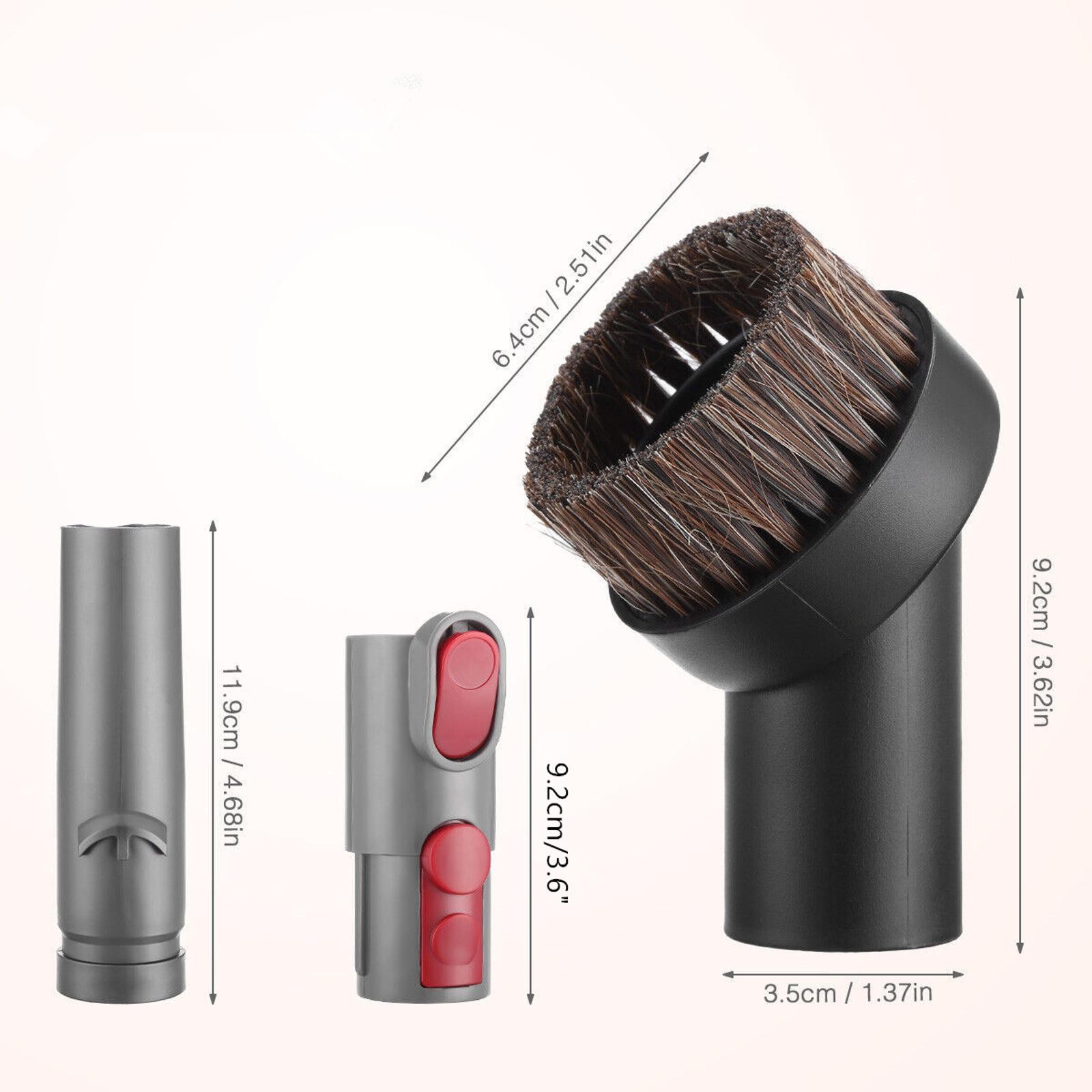 1Set Horse Hair Vacuum Brush With Attachment&Adapter Convertor For Dyson V6 V8