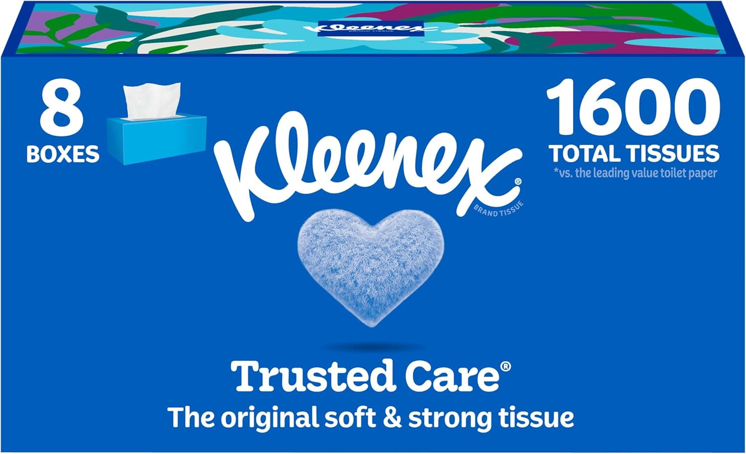 Kleenex Trusted Care Facial Tissues 8 Flat Boxes 1600 Total Tissues New Sealed