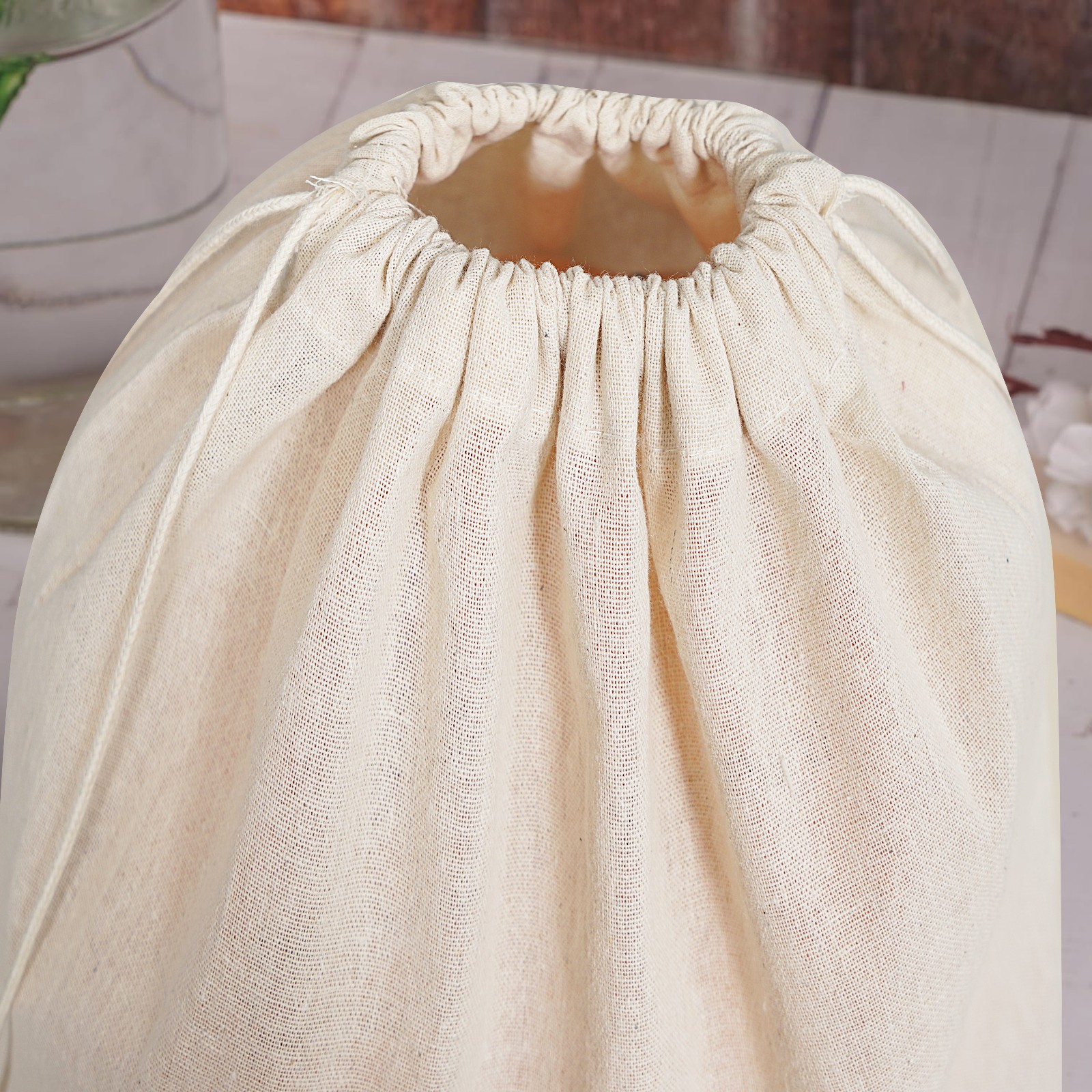 Cotton Drawstring Reusable Muslin Bags, Favor Pouches for Crafts, Herbs, Gifts