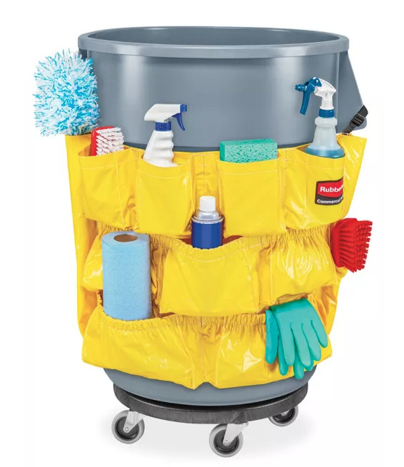 Rubbermaid Brute Caddy Bag Yellow FG-2642-00 Commercial Cleaning Organizer