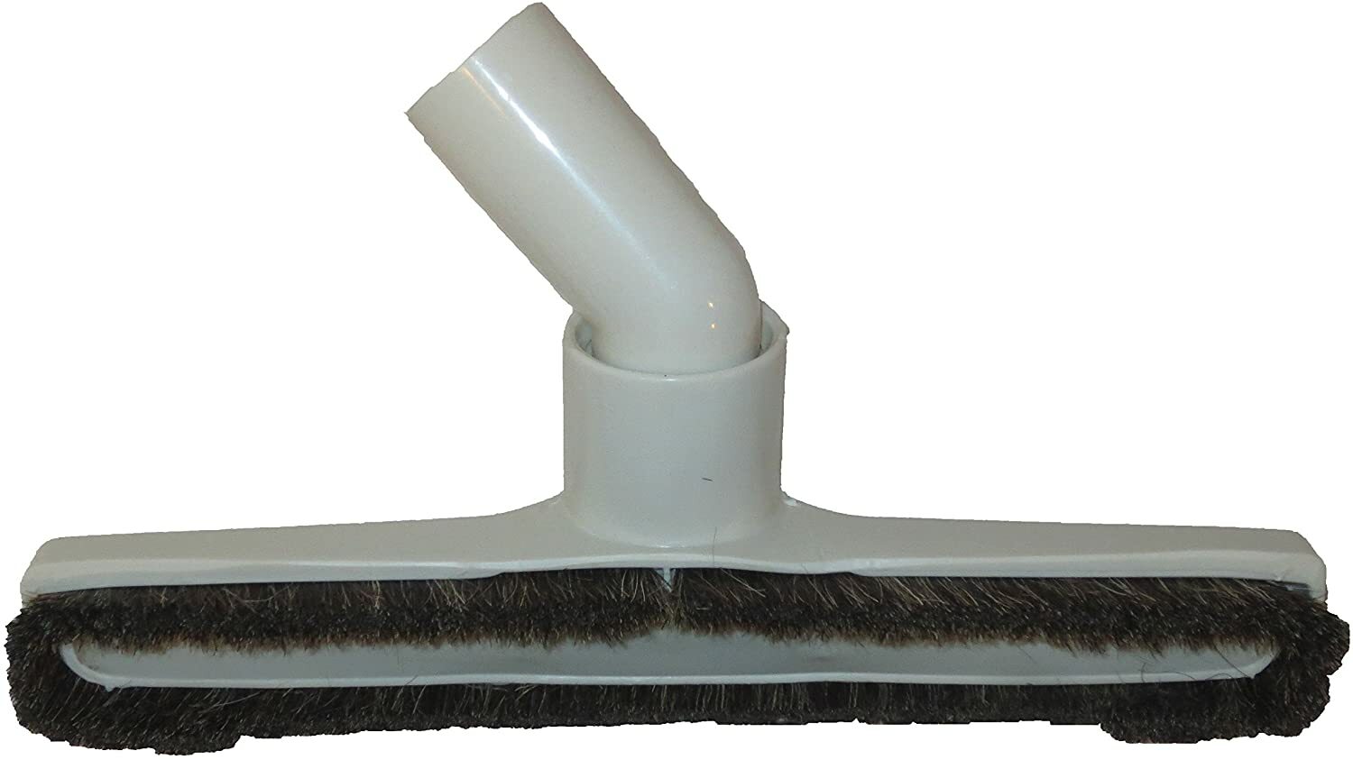 10 Inch Wide Plastic Neck Floor Brush with Horse Hair Bristles. Fits 1.25 Inch