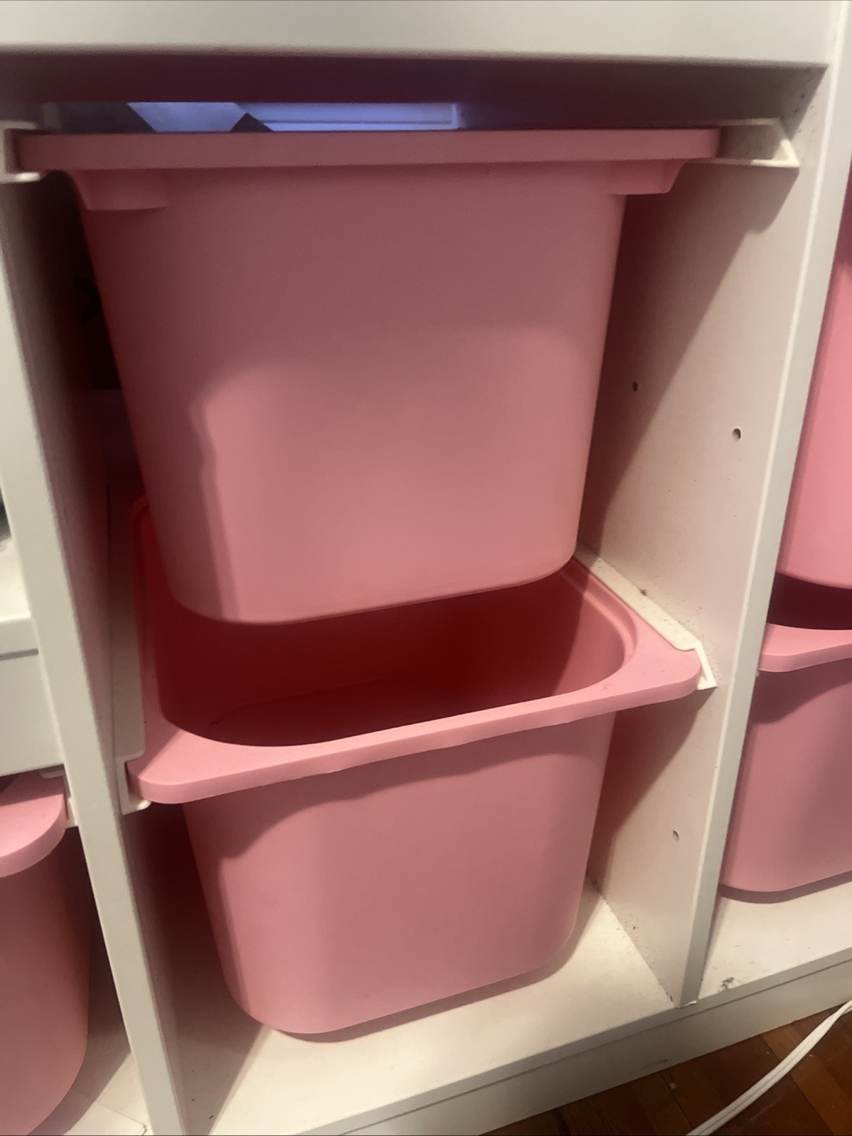 IKEA TROFAST Large Pink Toy Storage Bin 16.5 x 11.75 x 9″ Box Tray Plastic Bin