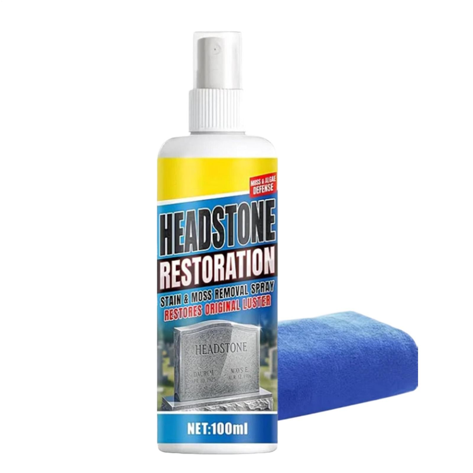 Headstone Restoration&Cleaning Spray,Stone Cleaner Gravestone Cleaning Kit