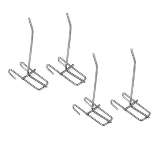RLECS 4PCS Stainless Steel Hooks 10 cm Heavy Duty Metal Hooks for Multi