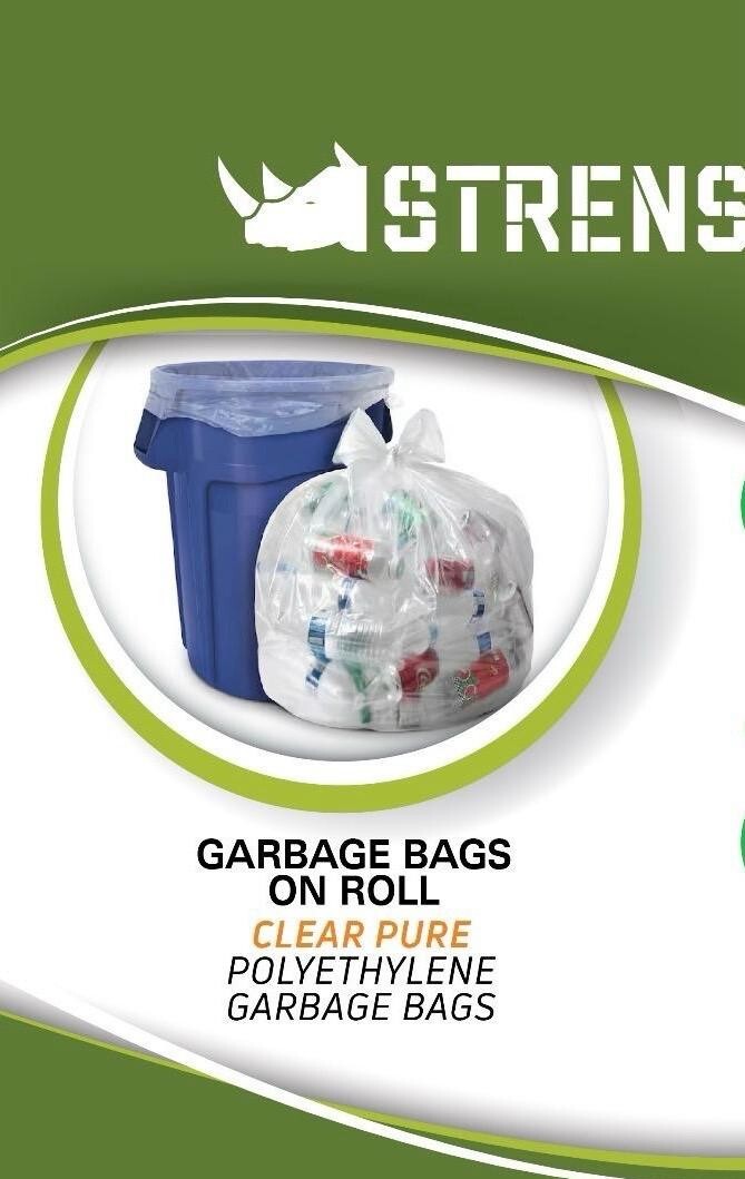 Plastic 13 Gallon Ultra Strong Heavy Duty Trash Bags 1000 Count Bulk (Clear)