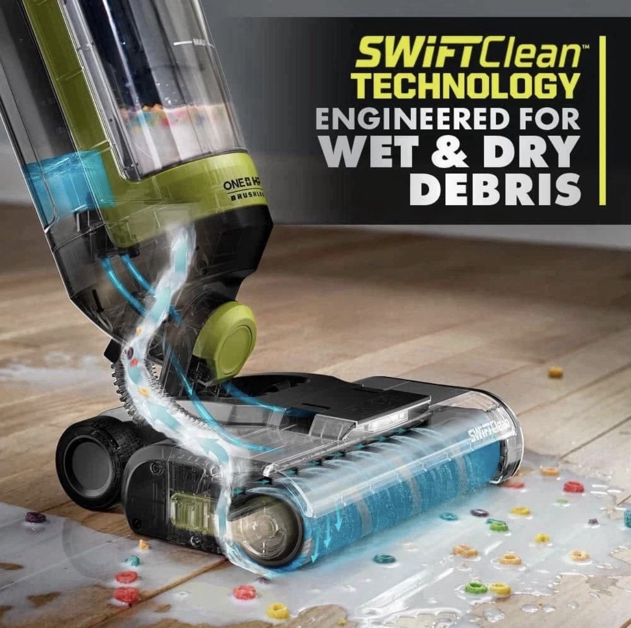 RYOBI ONE+ HP 18V Cordless SWIFTClean Wet/Dry Stick Mop and Vacuum (Tool Only)