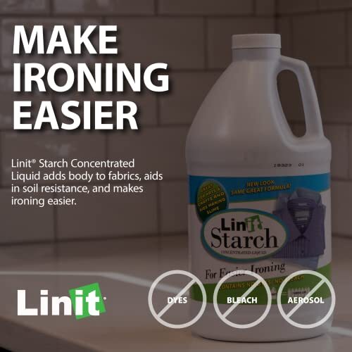 Linit Liquid Starch 64 oz Pack Crisp Finish for Ironing and Arts Crafts