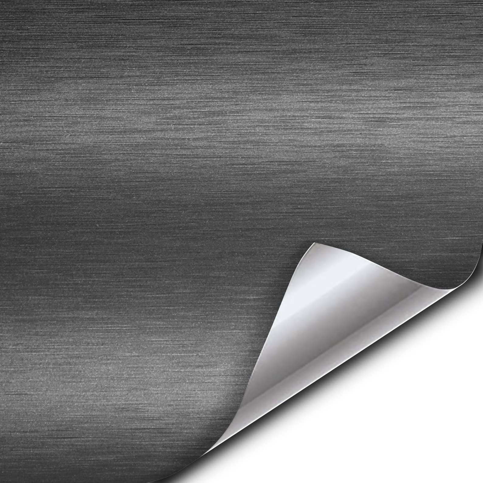 VViViD XPO Gunmetal Grey Brushed Metallic Steel 5ft Vinyl x 1ft,