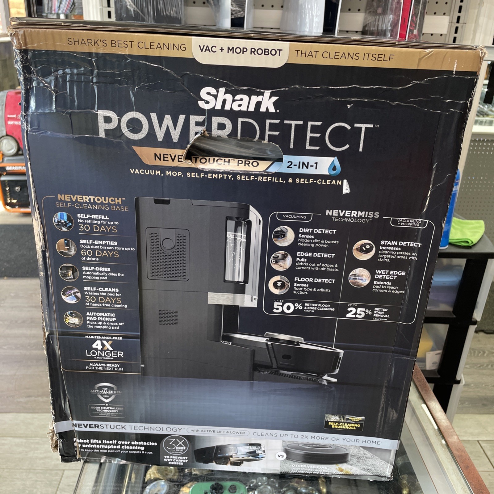 Shark PowerDetect 2-in-1 Robot Vacuum Mop NeverTouch Pro Self-Cleaning