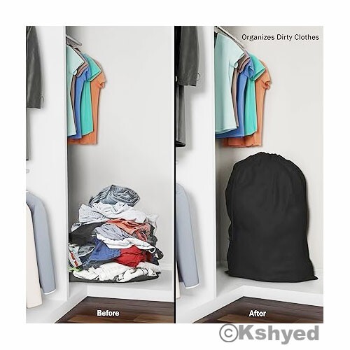Large 29″X40″ Laundry Bag Washable Heavy Duty Locking Drawstring Bag (2 Pack)