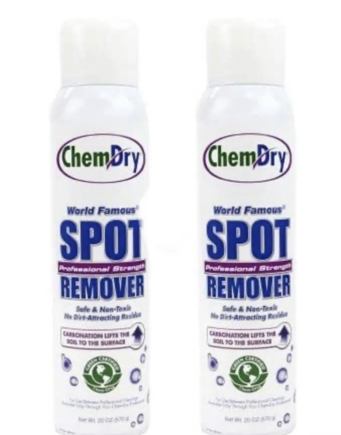 2 Cans Chem Dry Professional Strength Spot Remover Concentrated 20 Oz