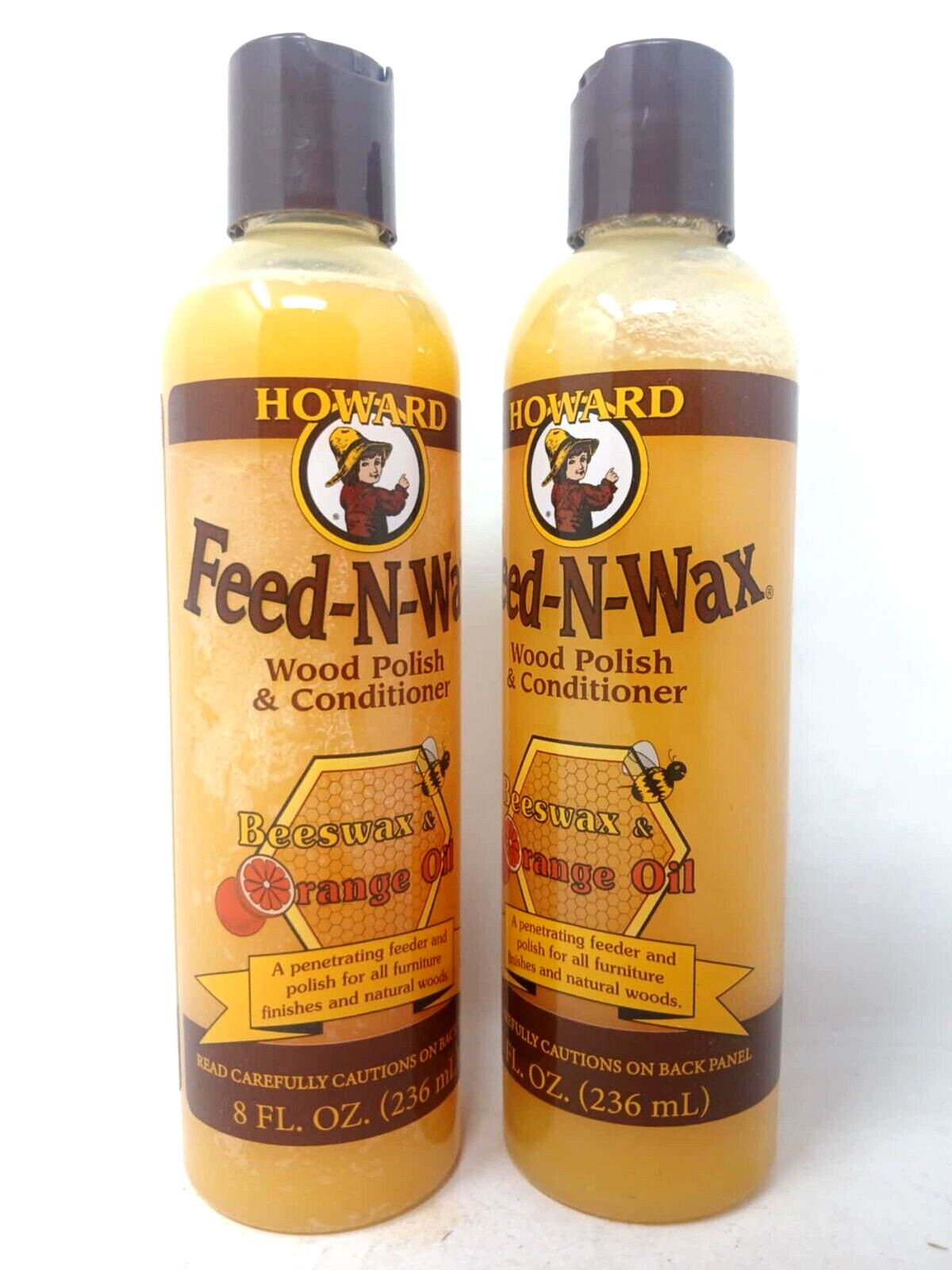 2 Pack – Howard Products FW0008 Feed-N-Wax Wood Polish & Conditioner 8 oz