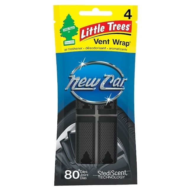 LITTLE TREES Vent Wrap 4 -Count New Car Scent Dispenser Air Freshener 4 Pack