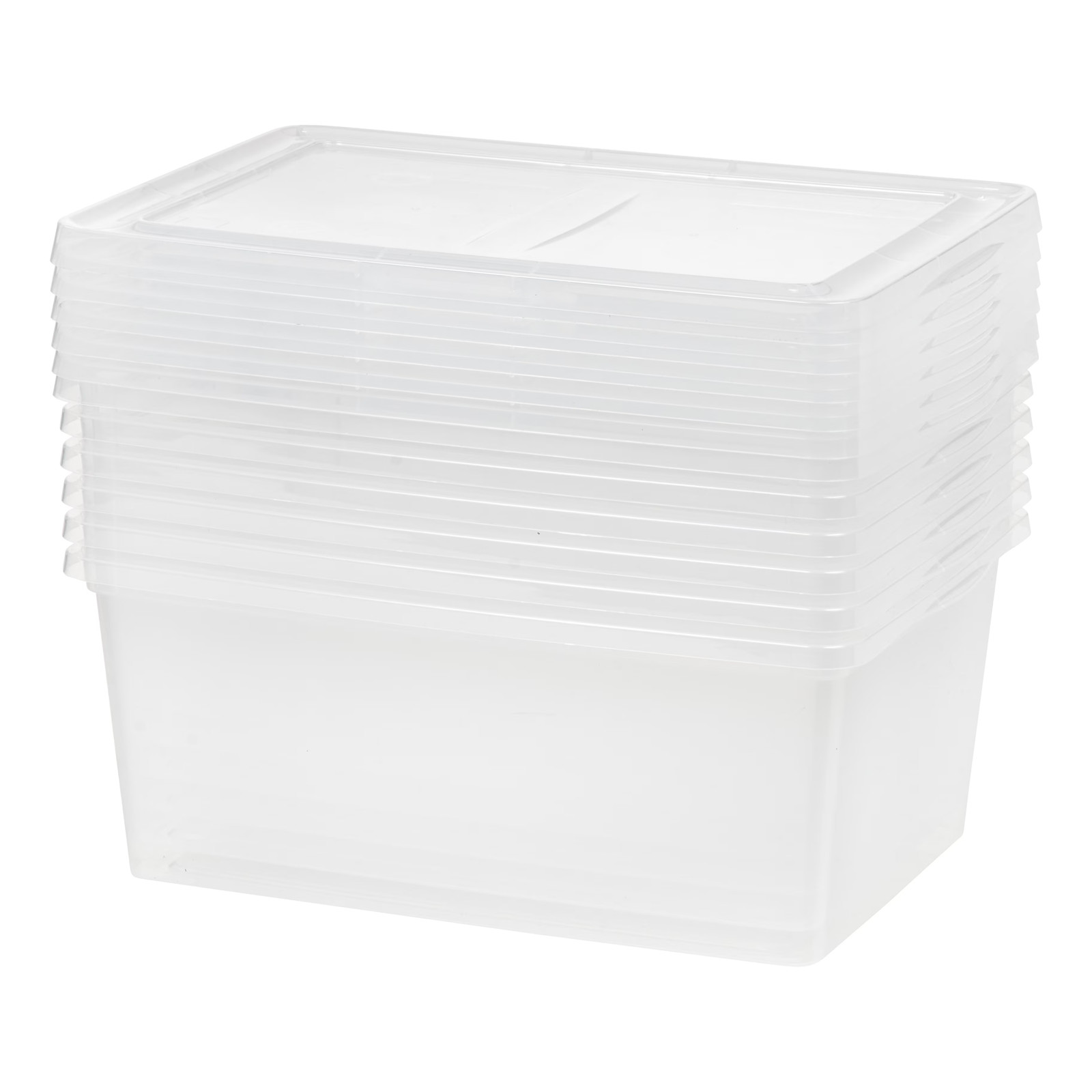 Mainstays 17Qt Stackable Storage Box Set of 6 Clear Plastic