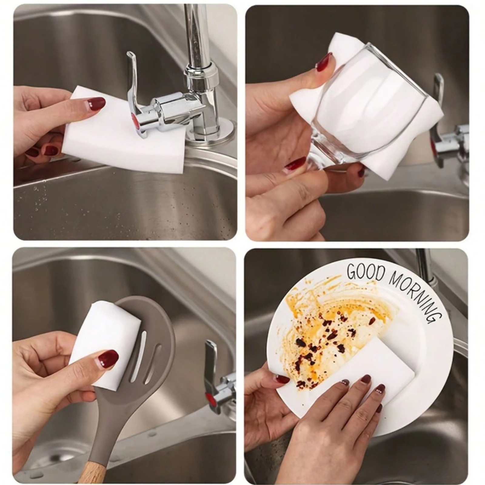 Magic Emery Sponge Cleaning for Reusable Kitchen Pot Washing Rust Stain Remover