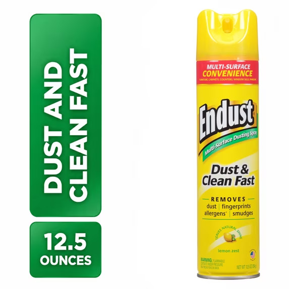 Endust® Multi-Surface Dusting and Cleaning Spray, Lemon Zest, Aerosol, 12.5 oz.