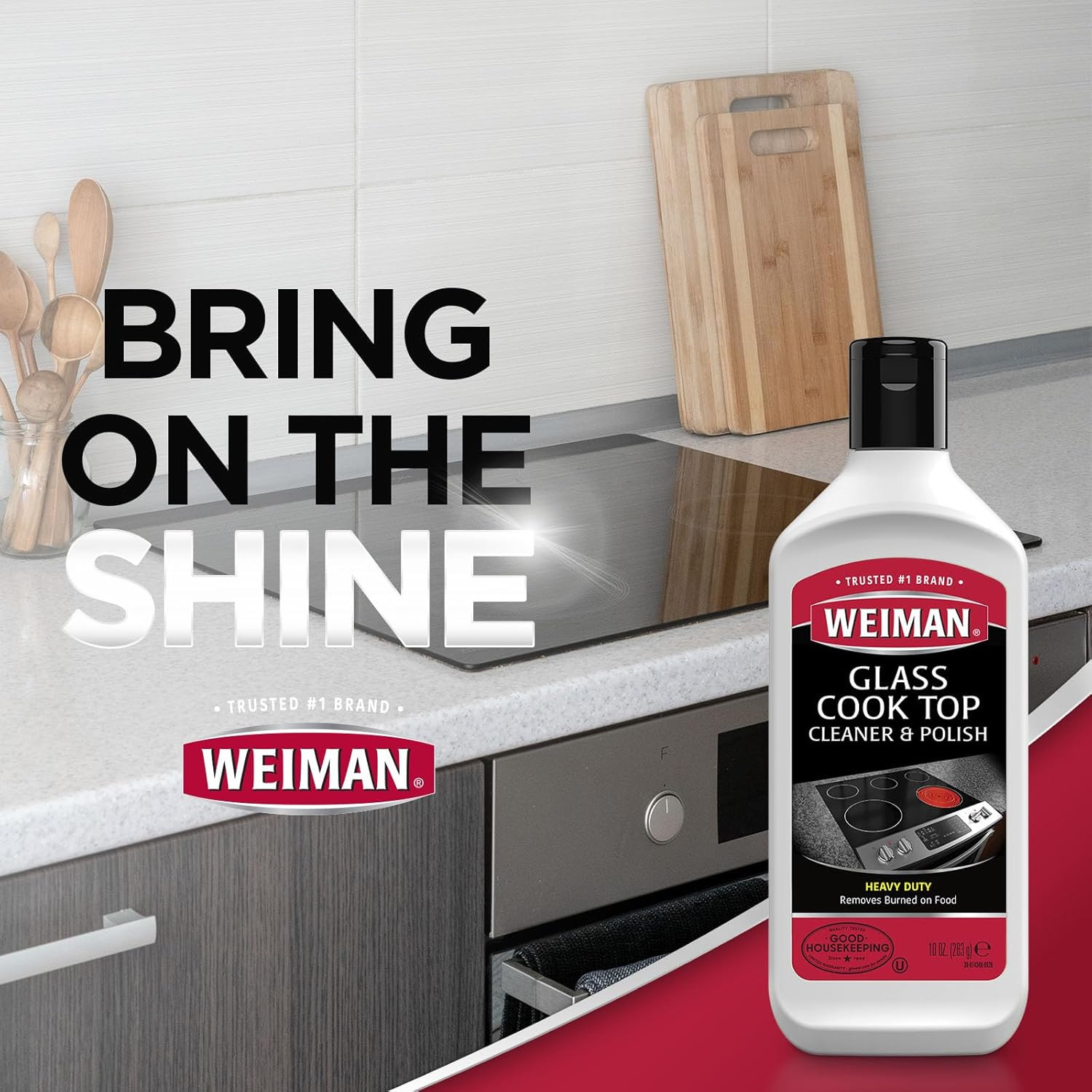 Weiman Cooktop Cleaner Cream 10 Ounce Non Abrasive Cleaning Tools Set