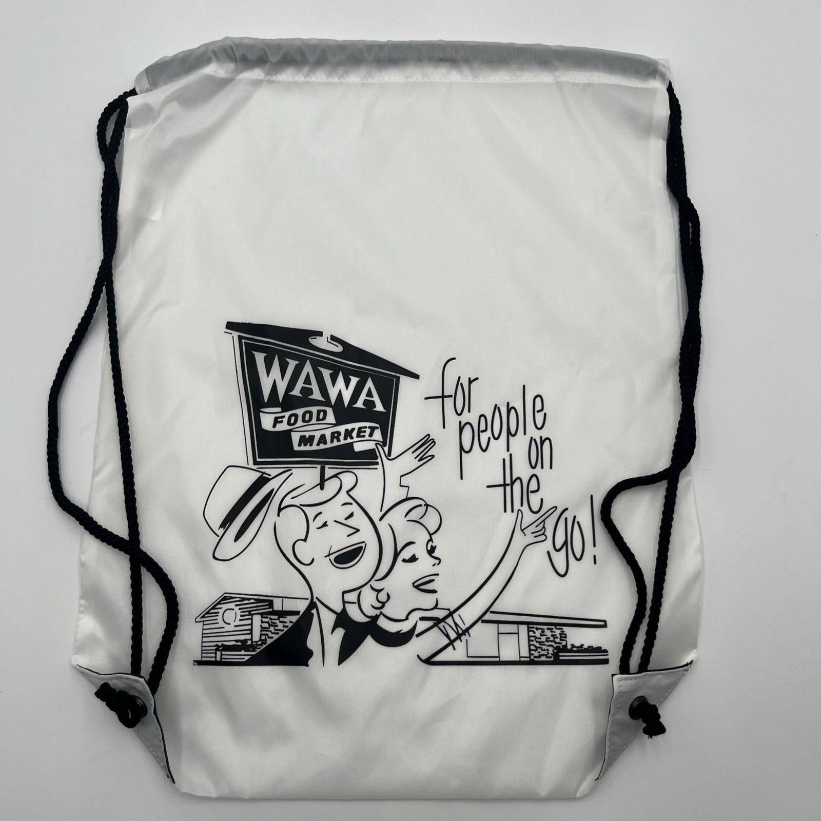 WAWA Reusable Drawstring Bag Brand New Black And White 2026