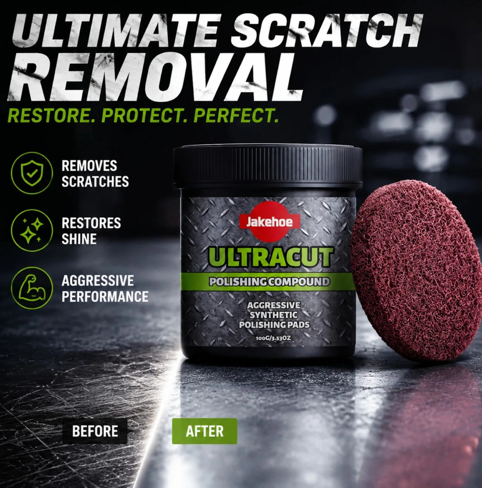 Ultracut Polishing Compound,Surface Restoration Polish With Pad 100G~20%OFF