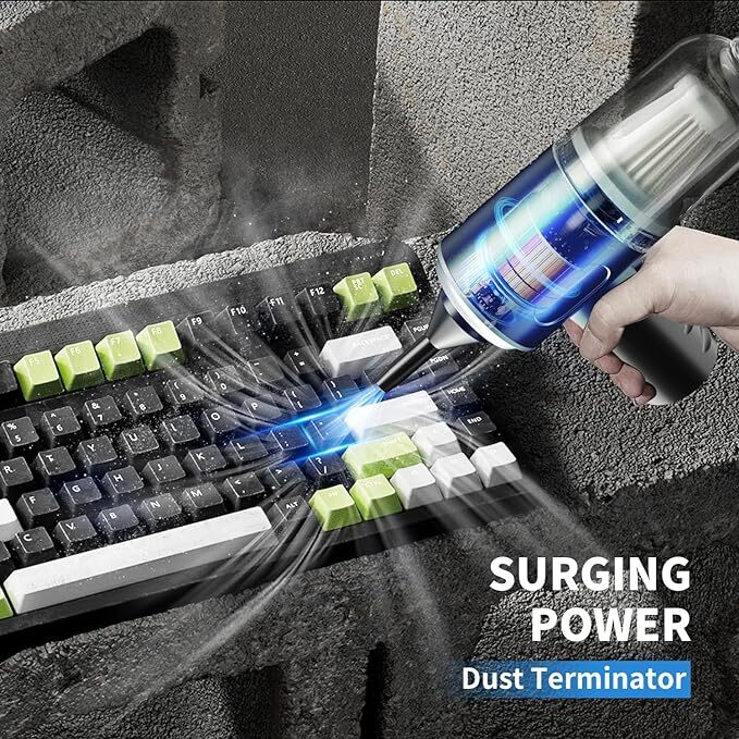 120W Cordless Car Vacuum Cleaner Powerful Suction Mini Dusts Buster Handheld