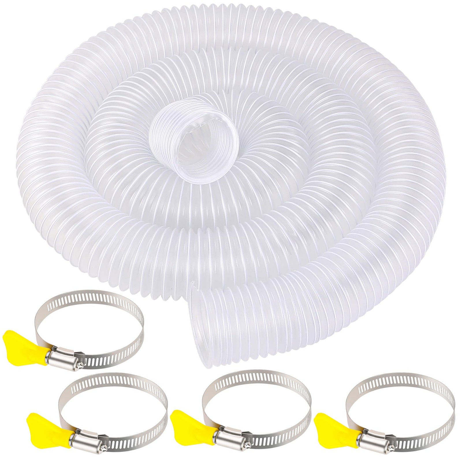 WYNNsky 2-1/2 Inch Dust Collection Hose, 10FT Flexible 2-1/2” × 10′, Clear