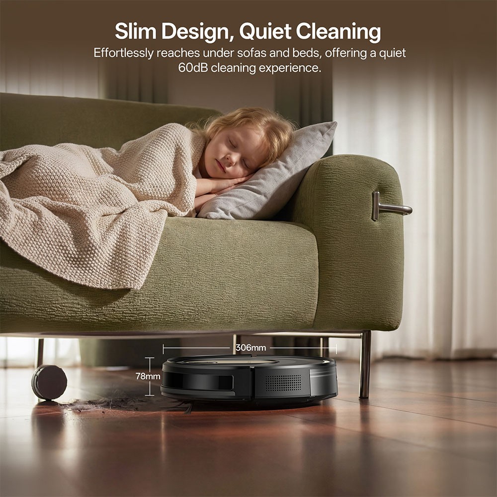 Vactidy W8 Robot Vacuum and Mop 5000Pa Suction,150-Min Runtime,App/Voice Control